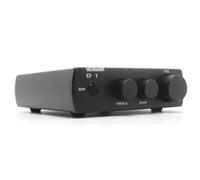 JC-D1 Desktop Headphone Amplifier TPA6120 Chip One-key High-Low Gain Switching Dual Headphone Output Treble Bass Adjustment