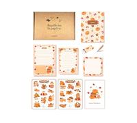 JC GRAPHIC Box de papeterie Automne - Stickers - Blocs notes - boîte scapbooking - Boite journaling - Fourniture bureau - idee cadeau (Automne)