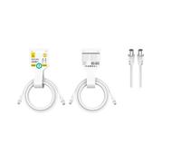 Jc Nb1490 Blanco - Cable De Video (coaxial), Conector Banado En Niquel, 9.5mm Macho A Macho, 3m
