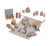 JC TOYS - Ensemble de Maquillage pour Enfants, 10 pièces, Ensemble en Bois, Accessoires de Maquillage pour Filles, Jeux de Simulation, y Compris Sac de Rangement, idéal pour Offrir, + 3 Ans