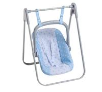 JC Toys - Hamac et Chaise Multi-Positions Amovibles 2 en 1 pour poupées jusqu'à 45 cm, Bleu et Blanc à Pois, Portable, Poids léger, conçu par Berenguer Boutique, + 3 Ans