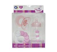 Jc Toys Jc Toys 3-Piece Pink Accessory Gift Set Includes Bottle, Pacifier, And Rattle Fits Most Dolls - Ages 2+ - Designed By Berenguer Boutique Baby Doll, Pink
