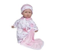 JC Toys La Baby Caucasian Baby Doll Set - Poupée Douce de 28 cm | Lavable | Tenue Rose Amovible avec Chapeau et Couverture | pour Enfants de 12 Mois et Plus