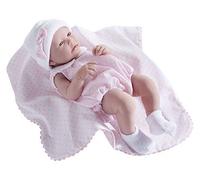 Jc Toys La Newborn - Realistic 17 Anatomically Correct Real Girl Baby Doll - All Vinyl In Pink Bubble Suit And Blanket Designed By Berenguer Boutique - Made In Spain