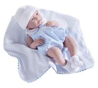Jc Toys La Newborn Realistic 17" Anatomically Correct &ldquoreal Boy&rdquo Baby Doll All Vinyl In Blue Bubble Suit And Blanket Designed By Berenguer Boutique Made In Spain