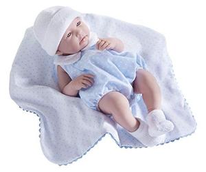Jc Toys La Newborn Realistic 17&quot Anatomically Correct &ldquoreal Boy&rdquo Baby Doll All Vinyl In Blue Bubble Suit And Blanket Designed By Berenguer Boutique Made In Spain