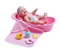 Jc Toys La Newborn Realistic Baby Doll Bathtub Gift Set Featuring 13 All Vinyl Newborn Doll (8 Piece)