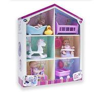 JC TOYS - Maison 3 Personnages et 6 manuels., Multicolore (16755)