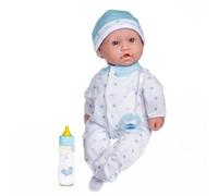 JC Toys Poupée La Baby de 40 cm avec Corps Doux et Lavable, biberon Magique et Sucette, Bleu, conçue en Espagne, +12 Mois