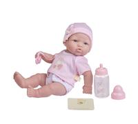 JC TOYS Poupée La Newborn Nouvellement née 30 cm, en Vinyle Doux, avec 6 Accessoires, Rose, idéale pour Jouer, conçue en Espagne par Berenguer, +2 Ans