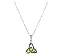 JC Walsh and Sons Connemara Collier en argent sterling avec pendentif nœud de la trinité et symbole celtique en forme de goutte