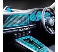 JCAKES Console Centrale intérieure de Voiture Film de Protection TPU Transparent Film de réparation Anti-Rayures Accessoire Refit, pour Porsche 911 992 19-22
