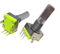 JCAKES Encodeur Rotatif 5 pcs EC11 360 Rotary 20 Potentiomter Plum Hadle 20 mm Encodeur Rotatif Non commutateur 3 Broches