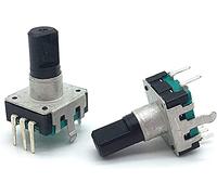JCAKES Encodeur Rotatif 5pcs / lot à 360 degrés Encodeur Rotatif EC12 RE12 Encodeur Audio Codage 5pin 24 Position avec Bouton-Poussoir Interrupteur Handle Longueur 15 mm