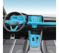 JCAKES Intérieur de Voiture Console Centrale Film Protecteur Transparent en TPU Film de réparation Anti-Rayures Film PPF, pour Volkswagen Golf/GTI 2021-2023