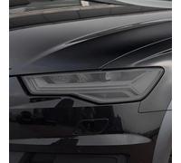 JCAKES Lot de 2 films de protection en vinyle transparent pour phare de voiture - Noir fumé - Pour Audi A6 C7 4G S6 RS6 2012-2018