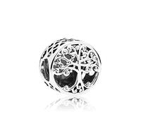 JCaleydo Charm, arbre de vie, Family is Where Love Grows - La famille est Donde Crece l'Amor, Argent Sterling 925 Breloque idéale pour bracelets et colliers
