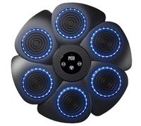 Jcasbdn 1 Set Smart Music Boxing Machine, 9 Modes ＆ Machine de poinçonnage de Musique à 18 Vitesses avec lumière RVB, équipement Boxe 15, 8 garanties avec des Gants pour Adultes