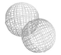 Jcasbdn 2 pcs Boules de Poulet Cage pour l'extérieur, 8 Pouces Boucles de Poulet en Plastique épaissies Mobiles pour Pigeons Pichettes Ducks Poultry
