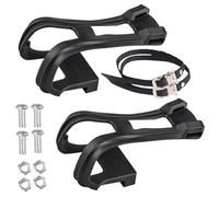 Jcasbdn Clips d'orteils à vélo et sécurité de sécurité pédales de vélos à vélo avec Cages d'orteil pour Accessoires Cycle Fixe