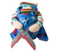 Jcasbdn Costumes de Chien Halloween, vêtements d'animaux de Compagnie mortels avec des Ciseaux et Un Bras Flexible, des Costumes d'halloween réglables pour Chiens Chiot Chat, Petit
