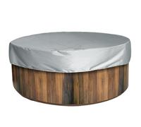 Jcasbdn Couvercle de Bain à remous Rond 84.65x27,56 Pouces de poussière et de Protection Solaire à Baignoire imperméable des couvertures de Baignoire pour extérieur, Gris