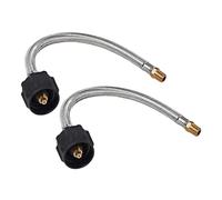 Jcasbdn Tuyau de Propane RV 2pcs tuyaux de réservoir de Propane en Acier Inoxydable avec QCC1 et 1/4 mâle NPT Antileak Remplacement BBQ/RV