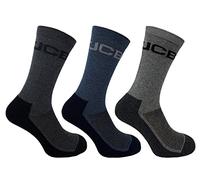 JCB - Chaussettes de tous les jours riches en coton pour hommes - 3 Paires - Gris assorti - EUR 39-46