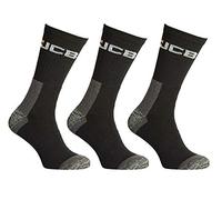 JCB Lot de 3 paires de chaussettes de travail pour homme 39-45