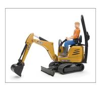 Jcb - Micro Pelle 8010 Cts Et Ouvrier De La Construction Jaune Et Noir TU