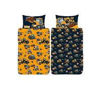 JCB Parure de lit réversible en polycoton pour enfant Motif My 1st JCB Joey