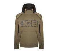 JCB Sweat à capuche Horton taille M Fabriqué avec 80 % coton et 20 % polyester Sweat à capuche pour homme Avec logo JCB Vêtements pour homme Coudières en tissu Cordura 320 g m² Olive noir