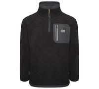 JCB Trade Sweat À Col Zippé 1/4 Poids Lourd Uni Avec Poches De Travail Thermique
