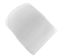 JCBIZ Lot de 10 grattoirs en demi-cercle transparents de 100 x 130 mm pour gâteau, pâtisserie, décoration de gâteaux