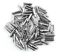 JCBIZ Lot de 100 embouts en métal pour lacets de chaussures - Argenté