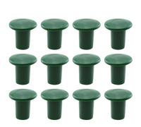 JCBIZ Lot de 12 capuchons de sécurité en plastique vert en forme de champignon pour tiges de jardin