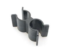 JCBIZ Lot de 2 raccords de tube en nylon noir - Colliers de serrage doubles - Matériel marin