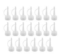 JCBIZ Lot de 20 capuchons applicateurs de précision en plastique transparent à 24 fils pour bouteilles compressibles, flacons de colle, peinture, travaux manuels et réparation