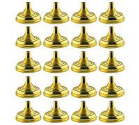 JCBIZ Lot de 20 supports de drapeaux de négociation - 55 x 35 mm - Couleur dorée - Pour drapeau de la maison, du pays, de l'entreprise et du sport