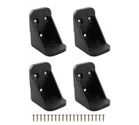 JCBIZ Lot de 4 équerres d'angle en plastique pour meubles - Noir