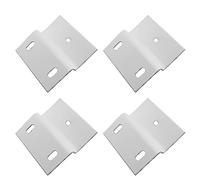JCBIZ Lot de 4 équerres en forme de Z pour meubles - 75 x 83 mm - En métal blanc - Double angle - Profil d'angle
