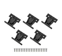 JCBIZ Lot de 5 supports de fixation rapide en plastique pour panneau de meubles - 50 x 10 x 25 mm - Avec 20 vis - Installation rapide - Clips d'angle pour armoire - Montage sur colonne romaine