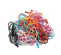 JCBIZ Lot de 50 chaînes à billes en métal colorées 12 cm x 2,4 mm