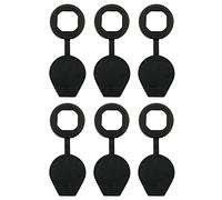 JCBIZ Lot de 6 caches anti-poussière en caoutchouc noir étanche pour serrure à came 19 m