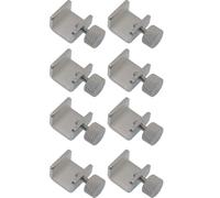 JCBIZ Lot de 8 vis + colliers de serrage en aluminium argenté pour plateau chauffant PEI Plate-forme en verre de carbone Colliers de serrage fixes réglables pour imprimante 3D