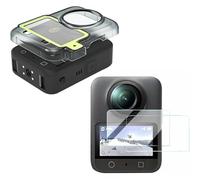 Jcbose Lot de 2 protections d'écran en verre trempé pour DJI Osmo 360 avec kit d'alignement automatique HD transparent 9H anti-traces de doigts et anti-rayures pour caméra de sport Osmo 360