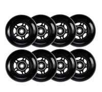JCCHT Lot de 8 Roues de Roller Hockey de 72 mm, 76 mm et 80 mm, avec roulements, pour Patins d'intérieur et d'extérieur,80mm
