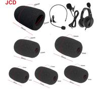 JCD 10 pièces Mini Microphone mousse couvre micro protecteur couvre remplacement casque pare-brise éponge couverture Microphone couverture pour micro 27x17x6mm 10pcs