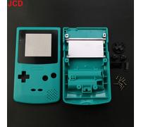 Jcd-Coque De Jeu En Plastique Pour Console De Jeu Gbc,Housse De Boîtier Pour Document Délibérément Garçon,Coque Avec Kits De Boutons,Pièce D'étiquette Autocollante - Type Dark Green