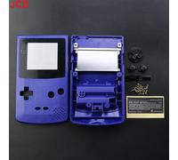 Jcd-Coque De Jeu En Plastique Pour Console De Jeu Gbc,Housse De Boîtier Pour Document Délibérément Garçon,Coque Avec Kits De Boutons,Pièce D'étiquette Autocollante - Type Purple